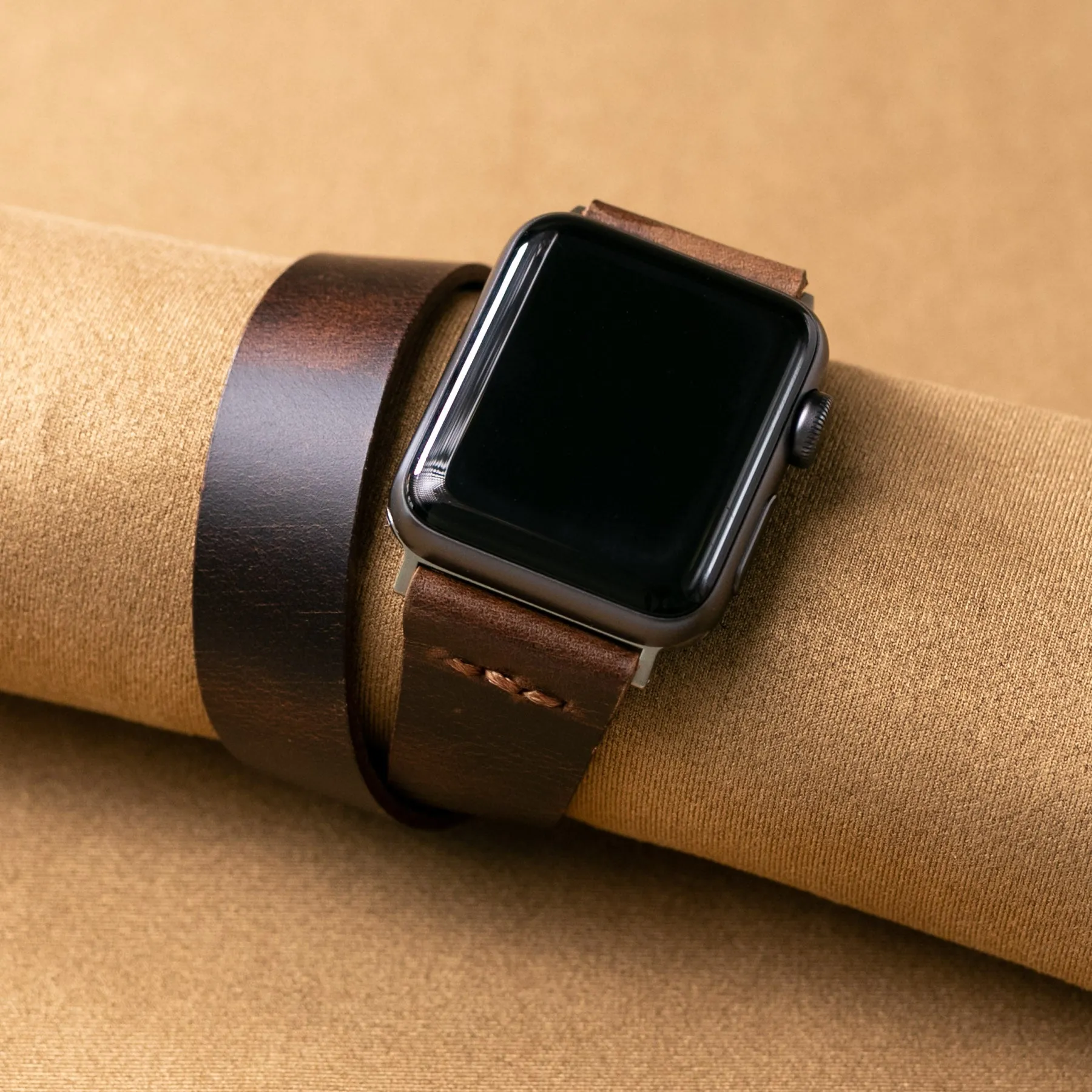 Double Tour Apple Watch Leather Strap