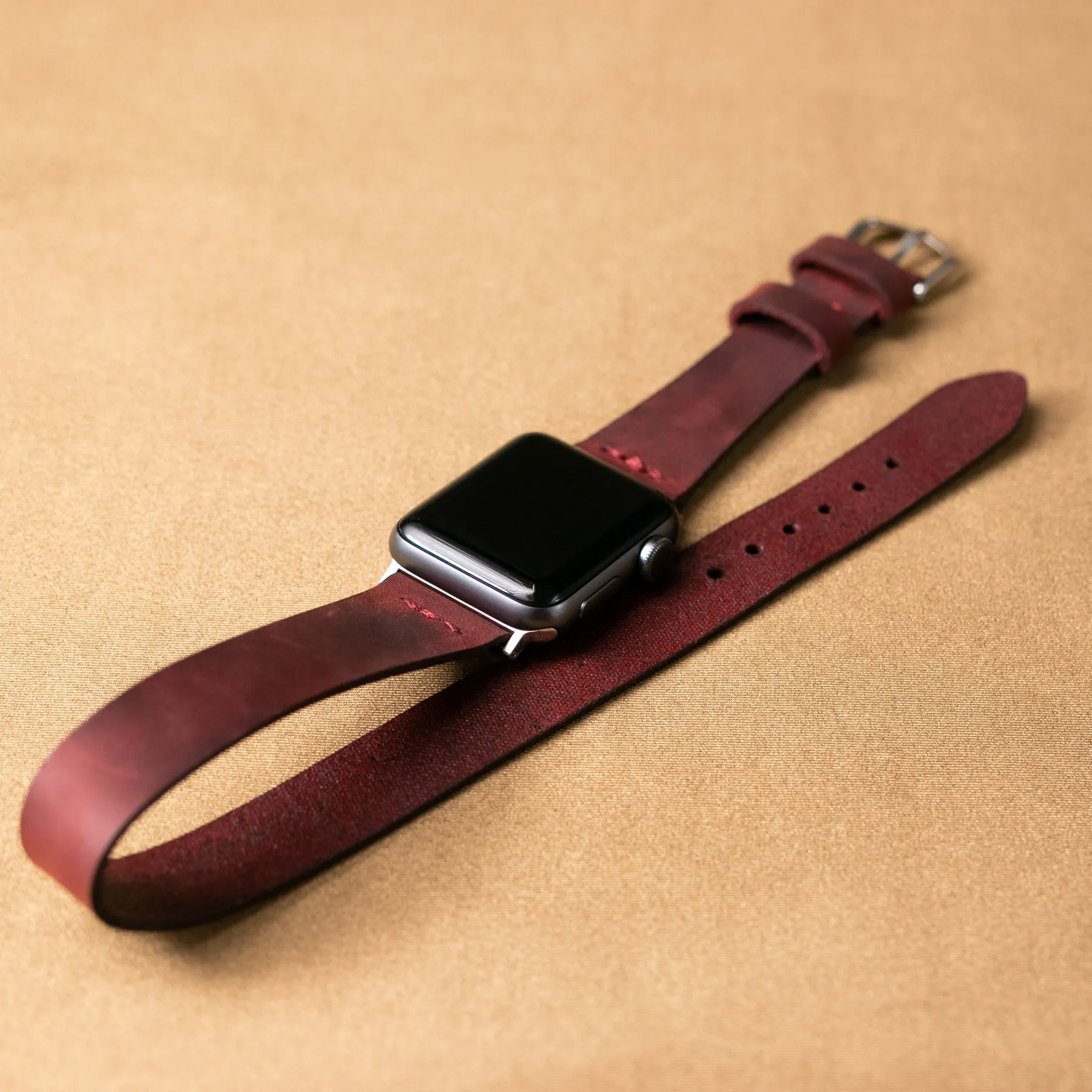 Double Tour Apple Watch Leather Strap