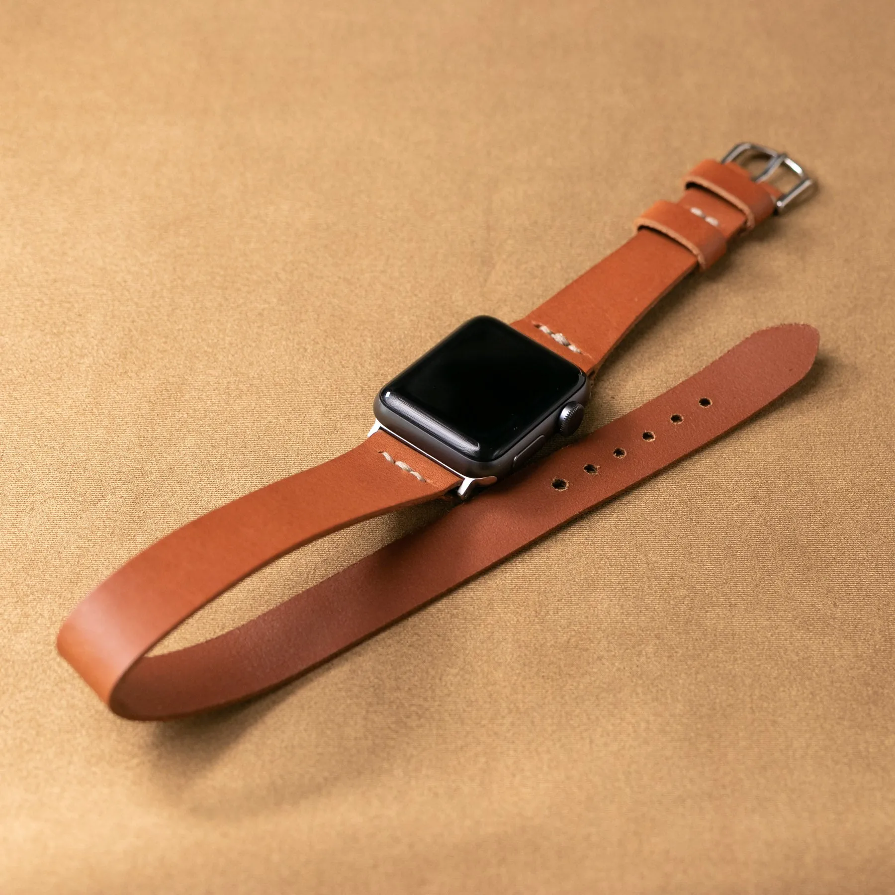 Double Tour Apple Watch Leather Strap