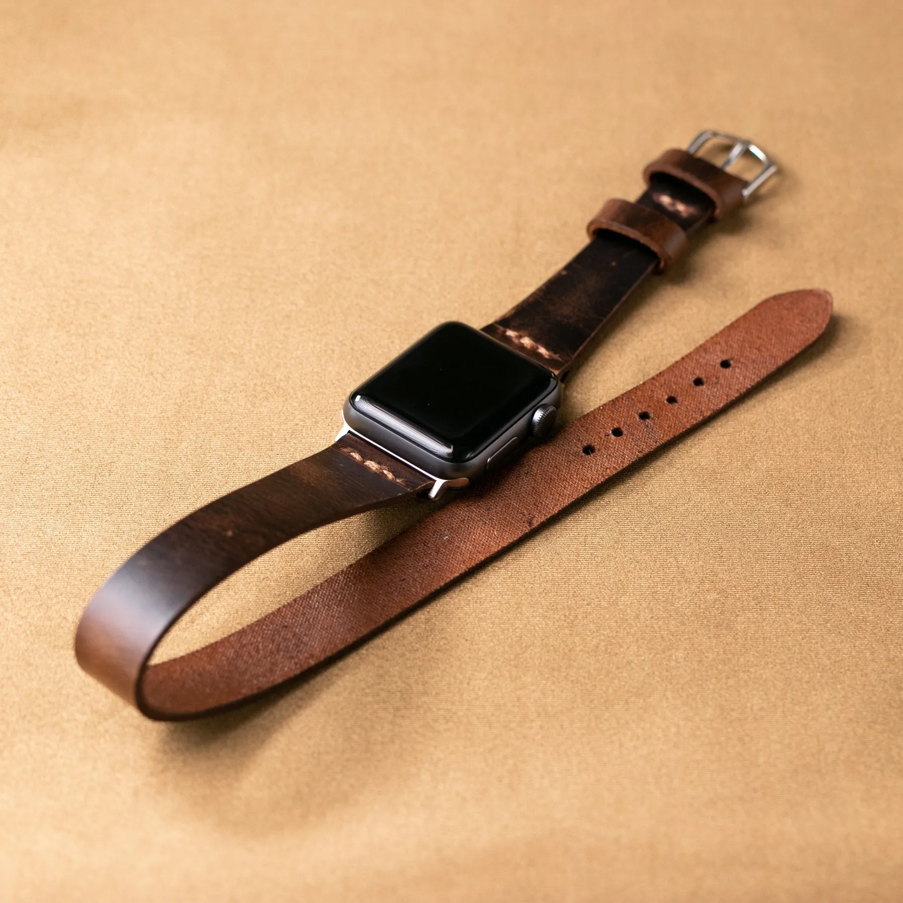 Double Tour Apple Watch Leather Strap