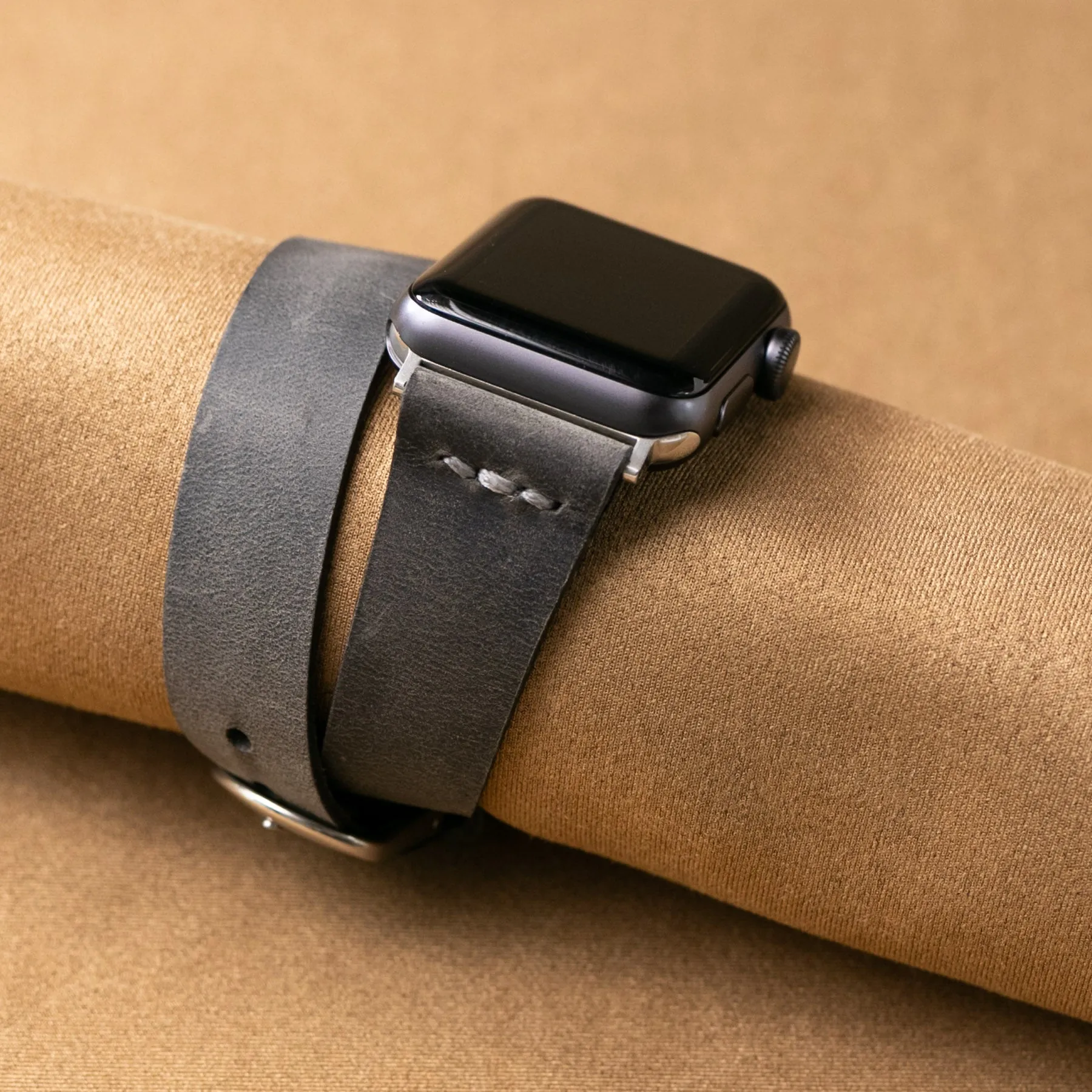 Double Tour Apple Watch Leather Strap