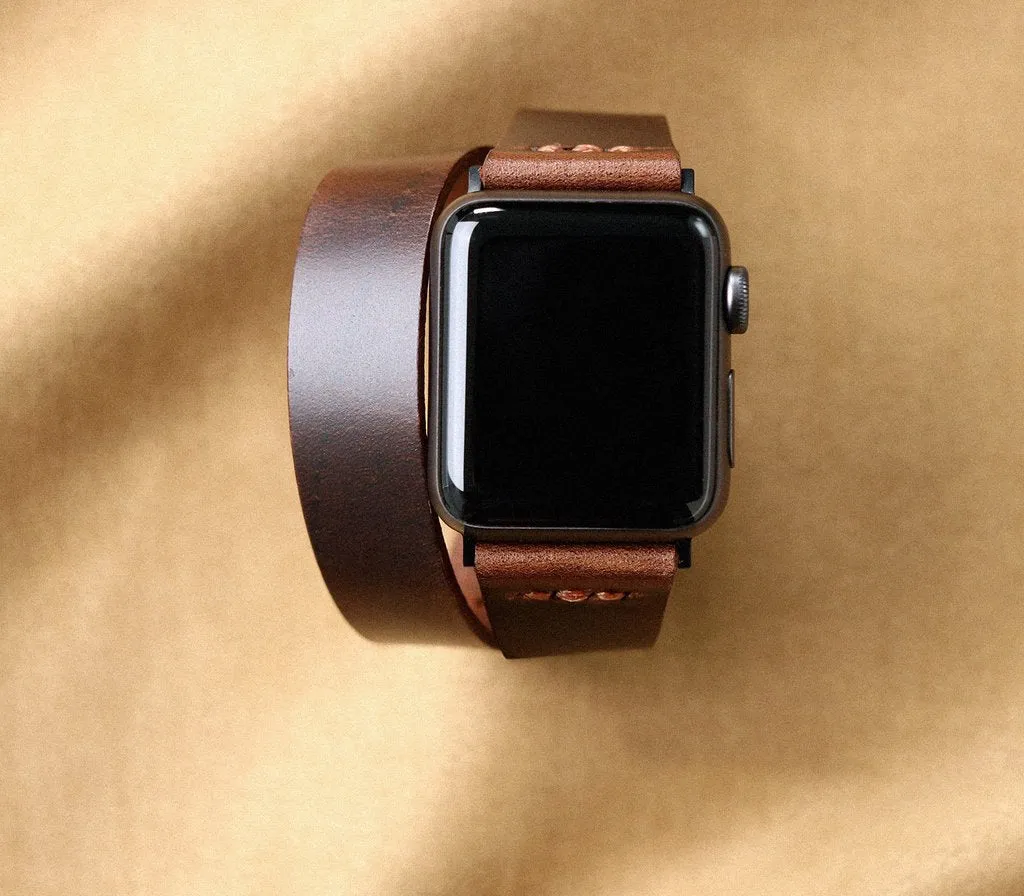 Double Tour Apple Watch Leather Strap