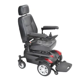 Drive Medical titanlb18cs Titan Transportable Front Wheel Power Wheelchair, Vented Captain's Seat, 18" x 18"