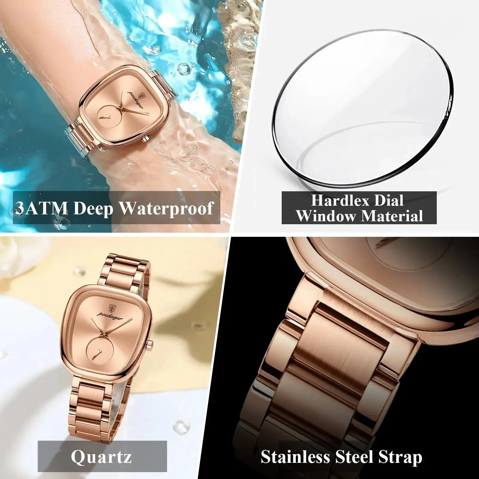 Elegance® 783 Luxury Watch for Woman Waterproof Stainless Steel Quartz Ladies Watch High Quality Women's Watches Elegant Female Clock