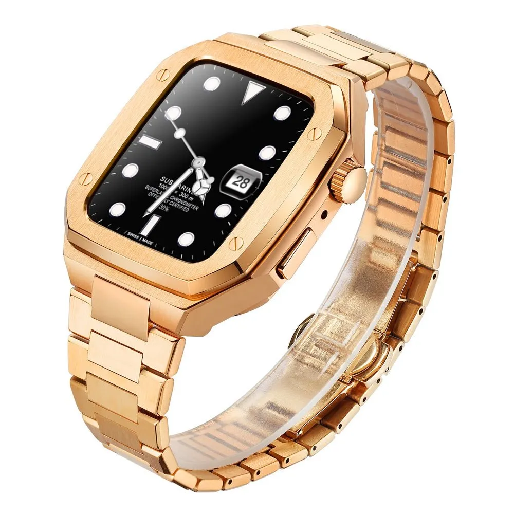 Elegance Pro: Stainless Steel Case Apple Watch Band