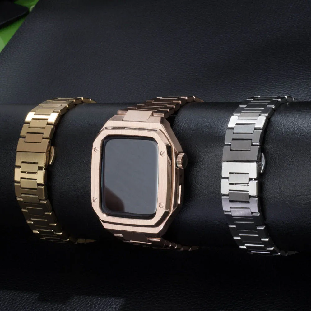 Elegance Pro: Stainless Steel Case Apple Watch Band