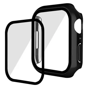 ENKAY Apple Watch (41mm) electroplating cover with tempered glass - Black