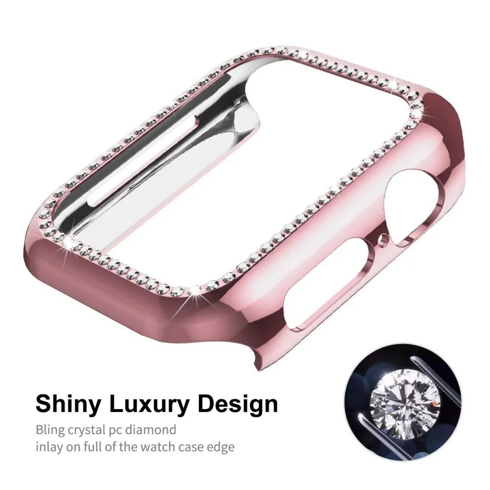 ENKAY Apple Watch (45mm) rhinestone cover with screen protector - Rose Gold