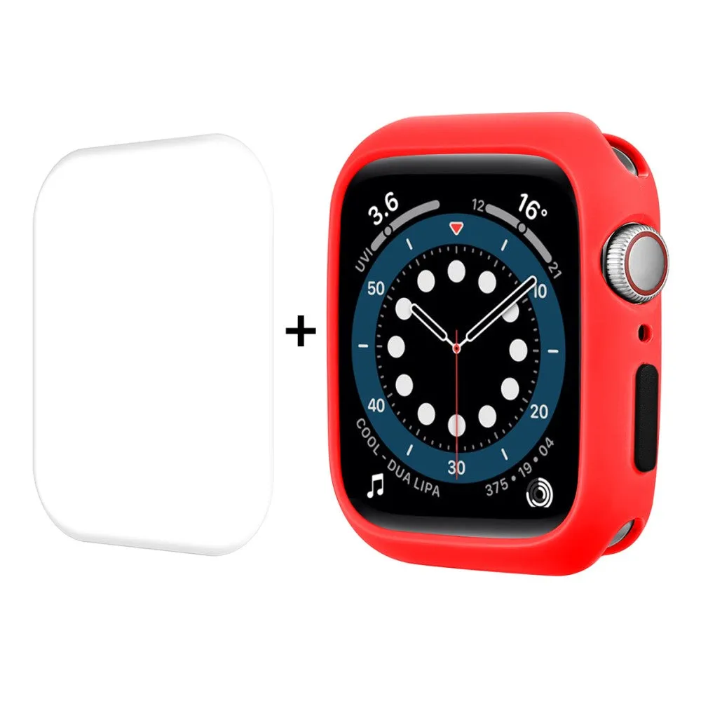 ENKAY Apple Watch (45mm) TPU cover   screen protector - Red