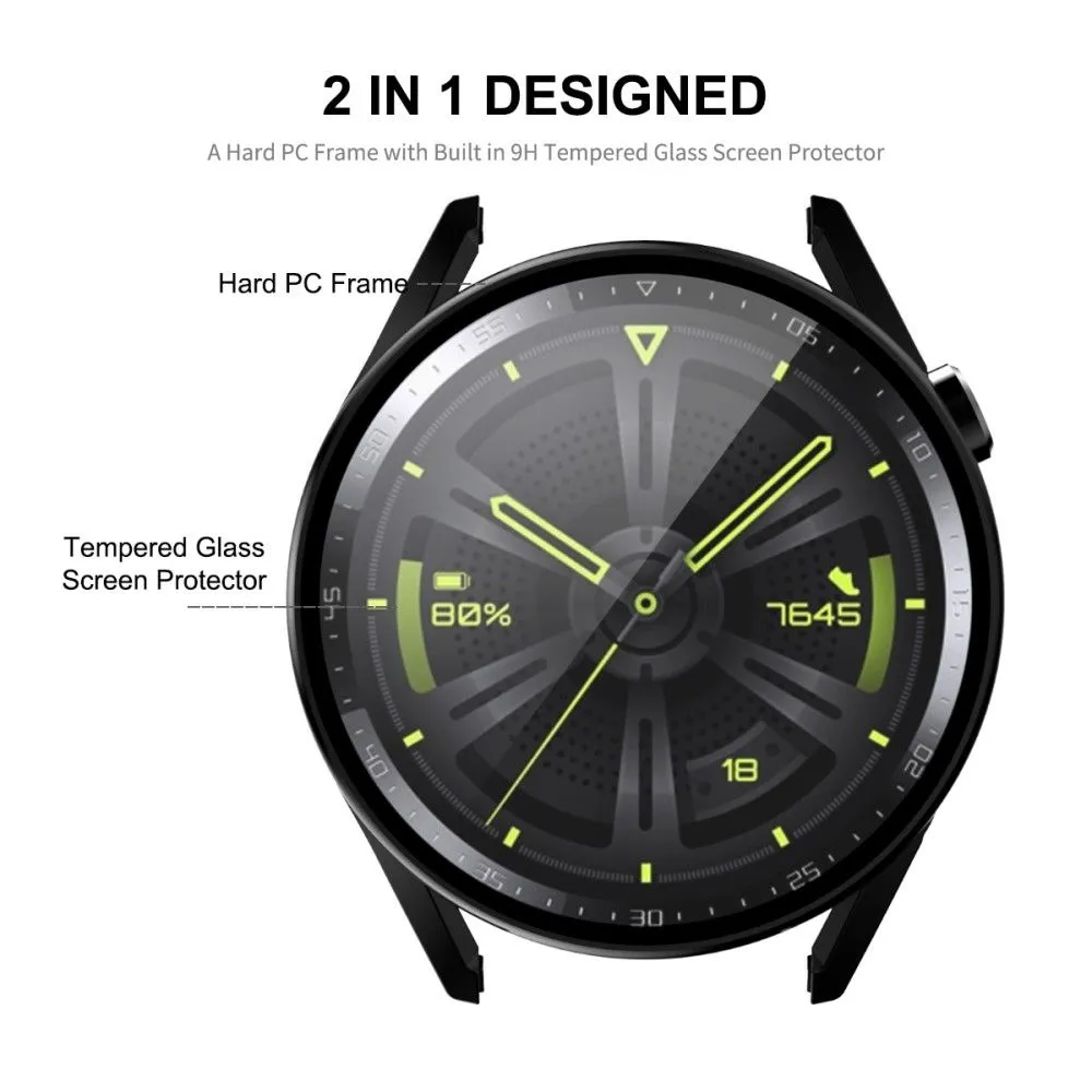 ENKAY Huawei Watch GT 3 (46mm) matte cover   9H tempered glass - Transparent