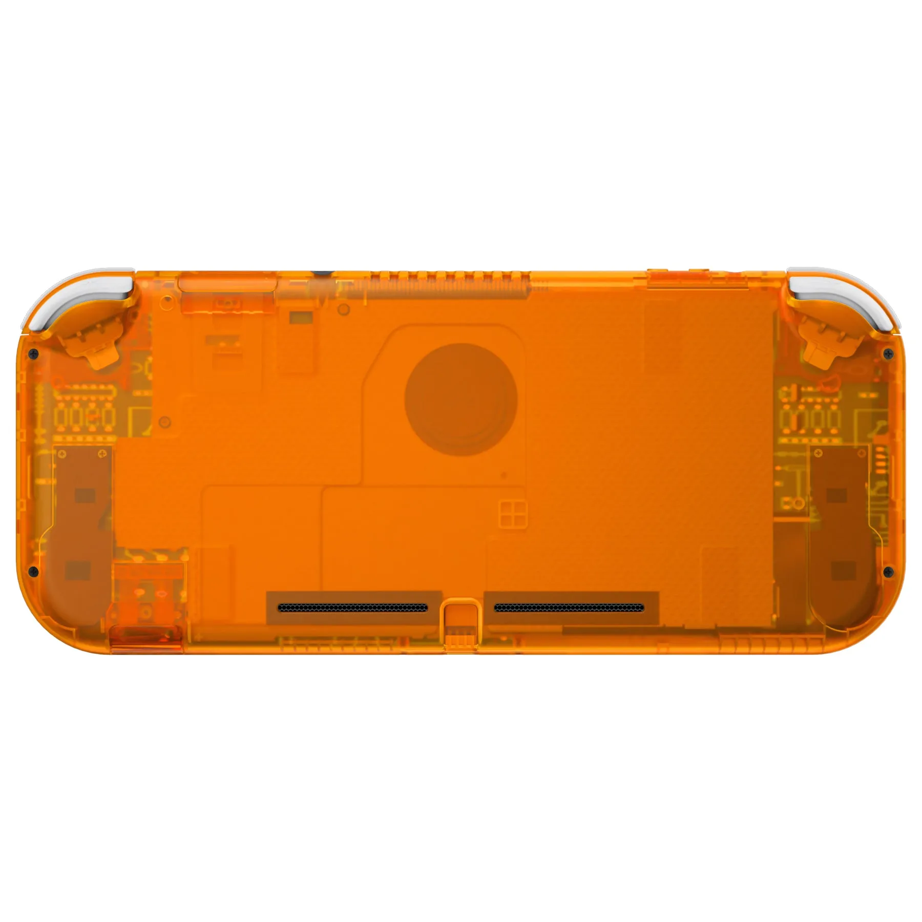 eXtremeRate Clear Orange DIY Replacement Shell for NS Switch Lite, NSL Handheld Controller Housing with Screen Protector, Custom Case Cover for NS Switch Lite - DLM510