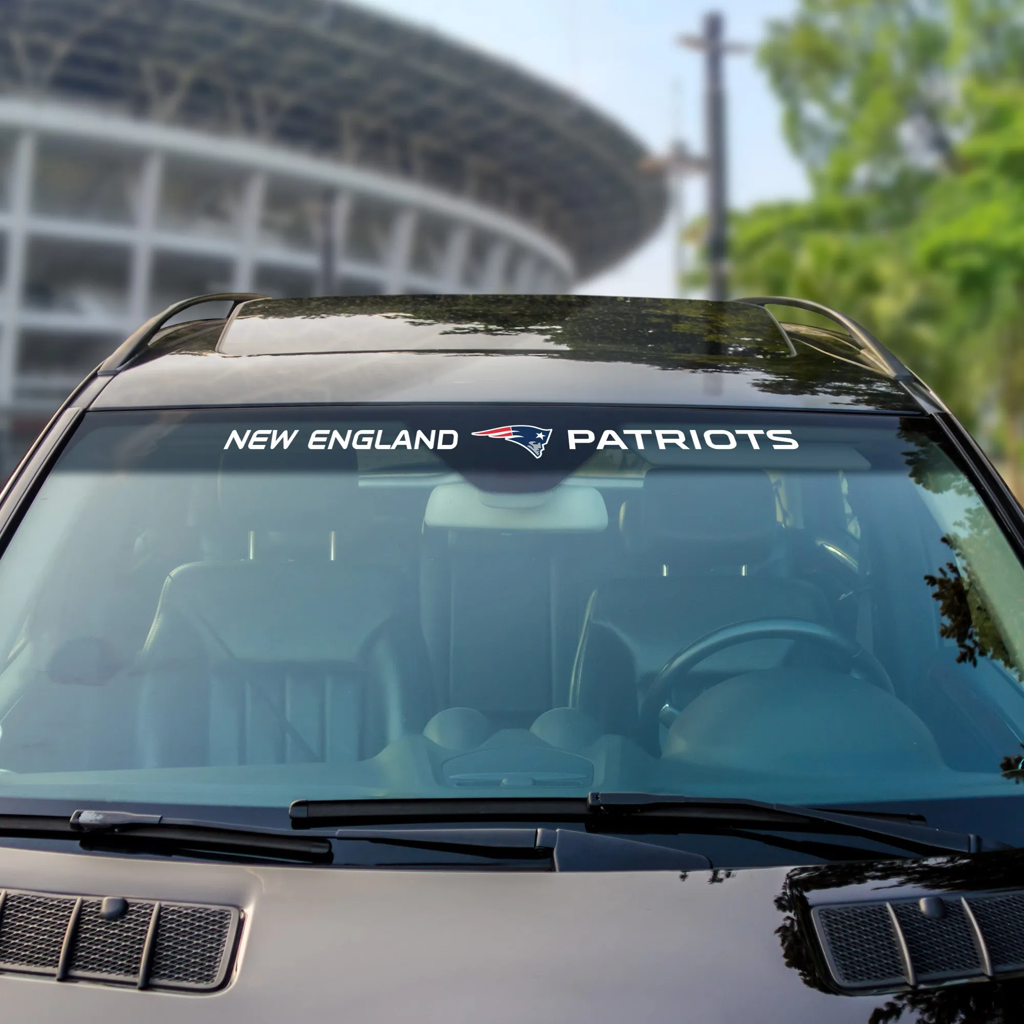 Fanmats New England Patriots Sun Stripe Windshield Decal 3.25" x 34"