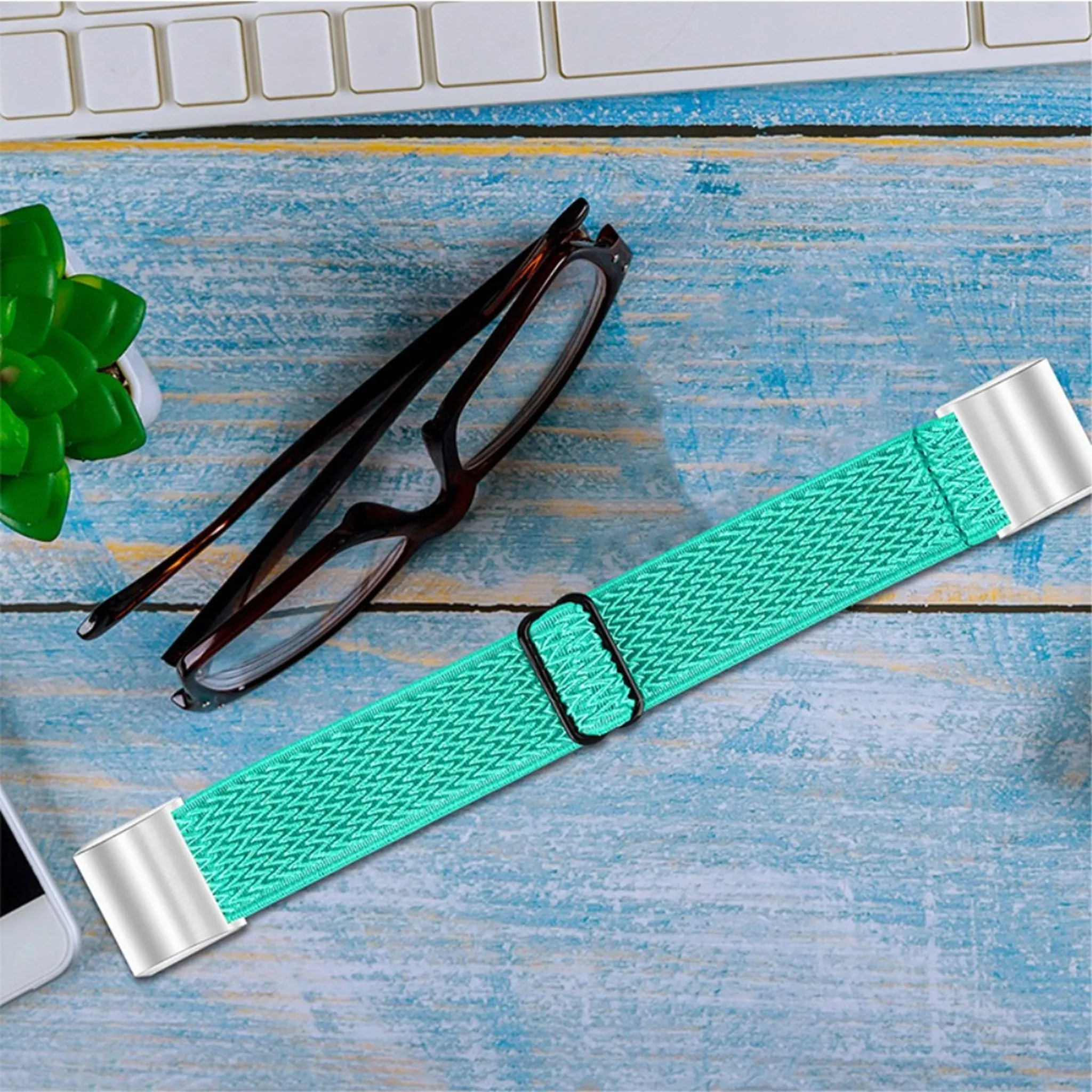 Fitbit Charge 2 nylon elastic watch strap - Mint Green