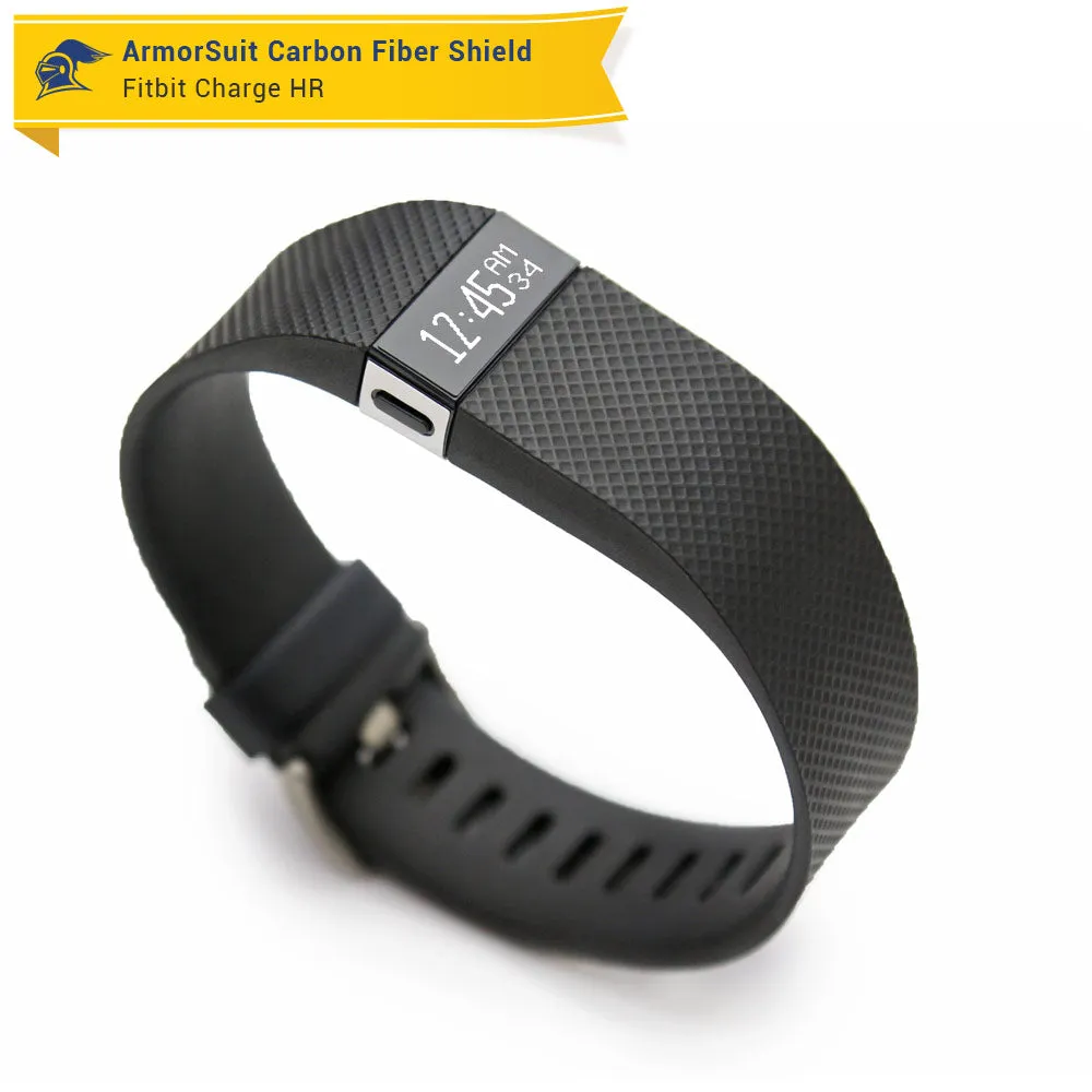 Fitbit Charge HR Screen Protector   White Carbon Fiber Skin