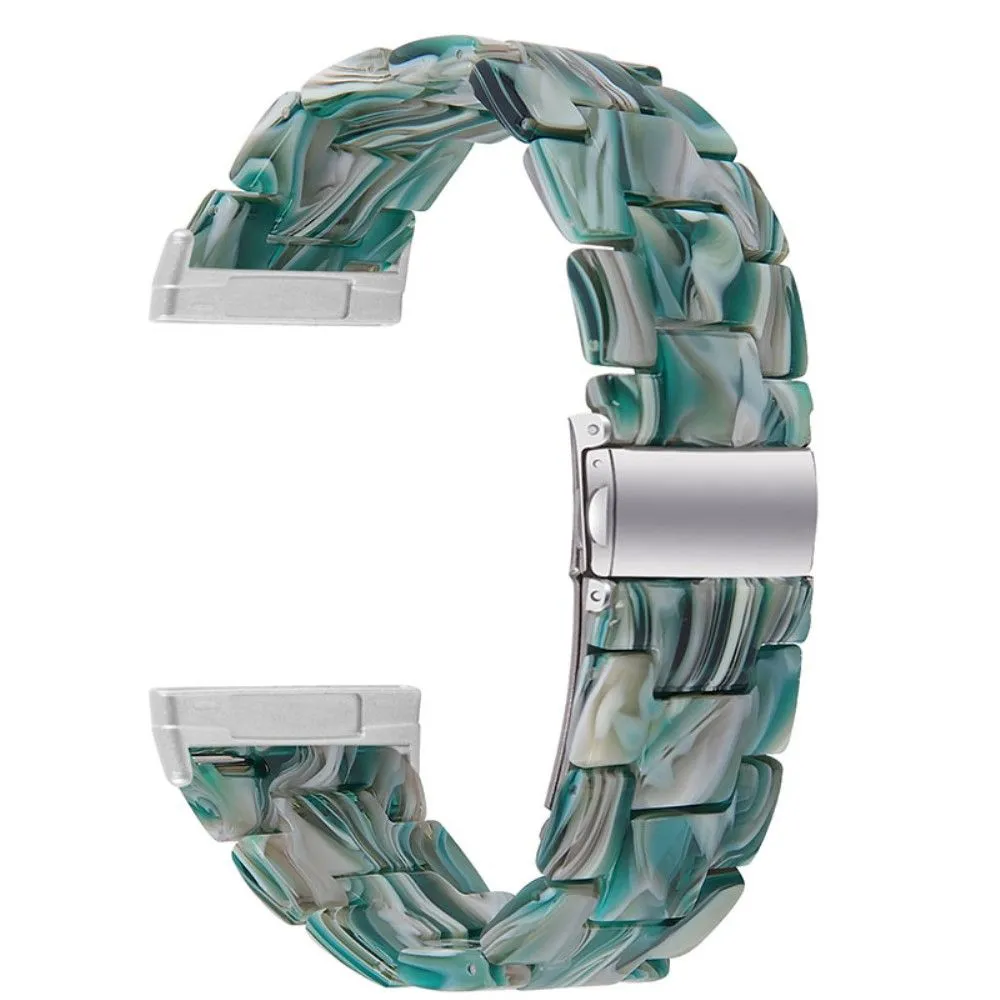 Fitbit Sense / Versa 3 resin bead watch strap - Emerald