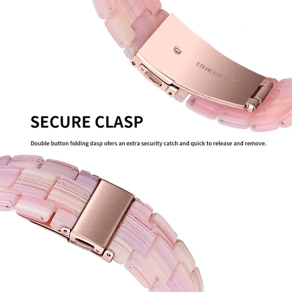 Fitbit Sense / Versa 3 resin bead watch strap - Silk Pink