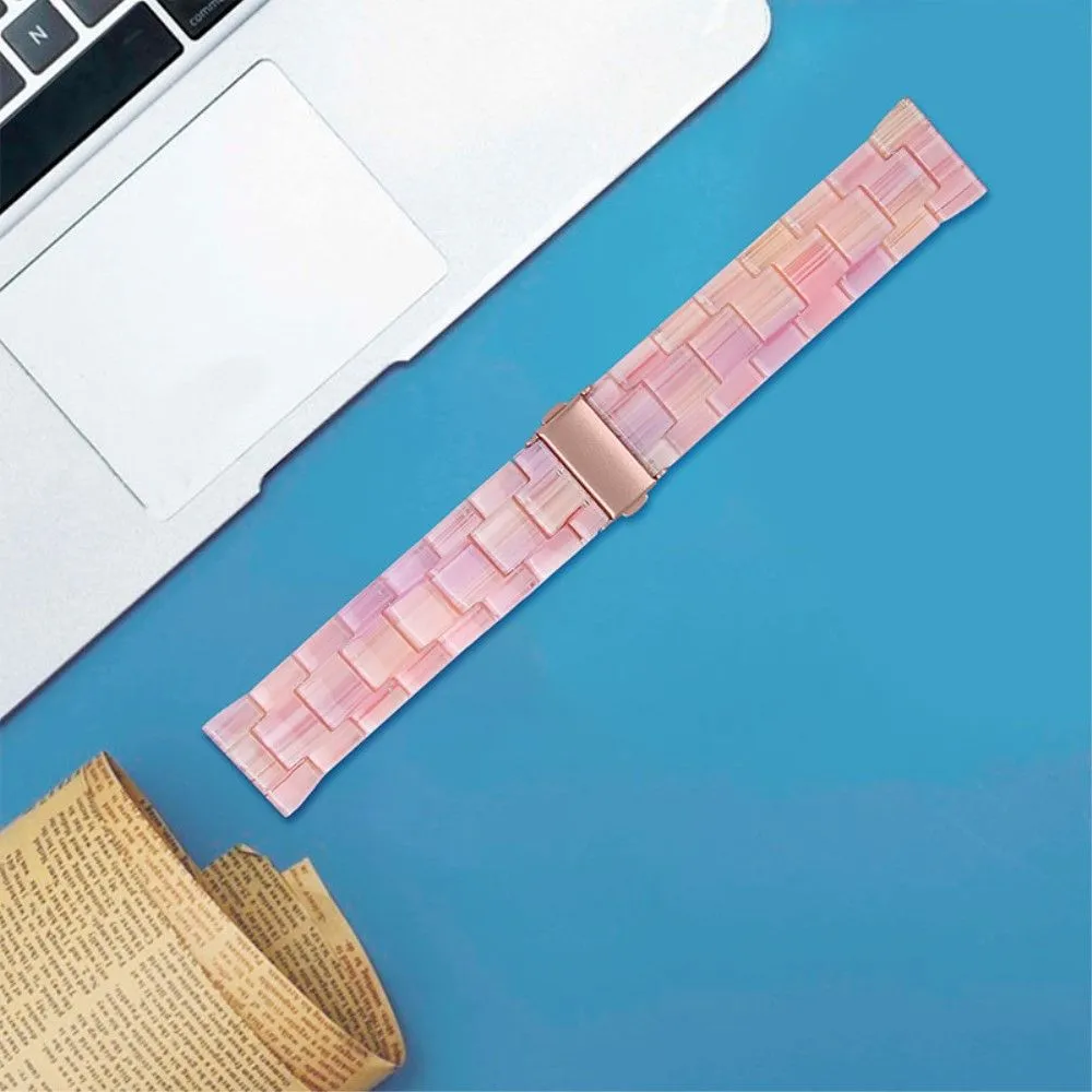 Fitbit Sense / Versa 3 resin bead watch strap - Silk Pink