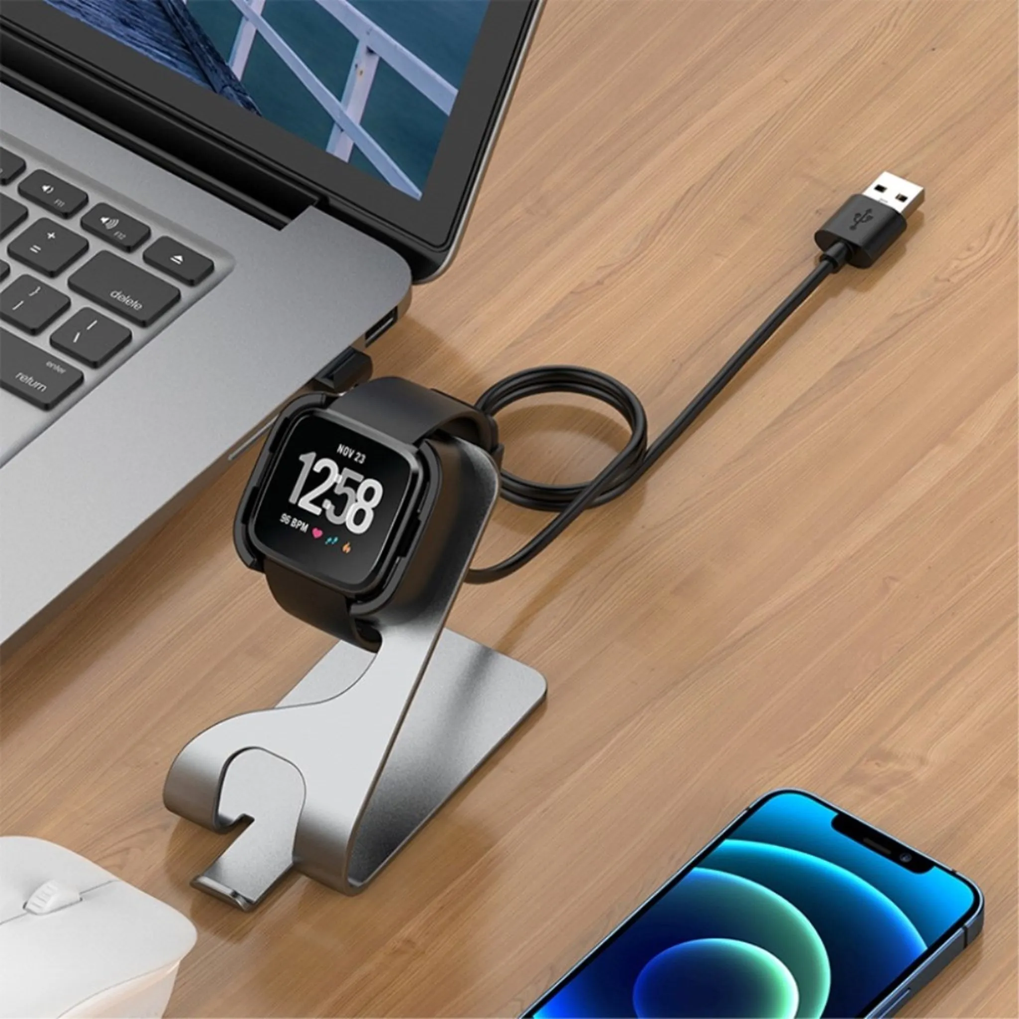 Fitbit Versa Lite / Versa charging dock bracket - Grey