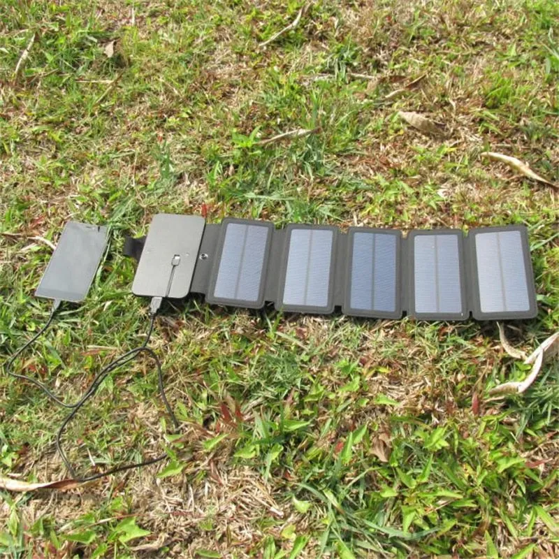 Folding 10W Solar Cells Charger 5V 2.1A USB Output Devices Portable Solar Panels for Smartphones