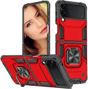 Galaxy Z Flip 3 Ring Case | Heavy Duty Magnetic Car Galaxy Z Flip 3 Case