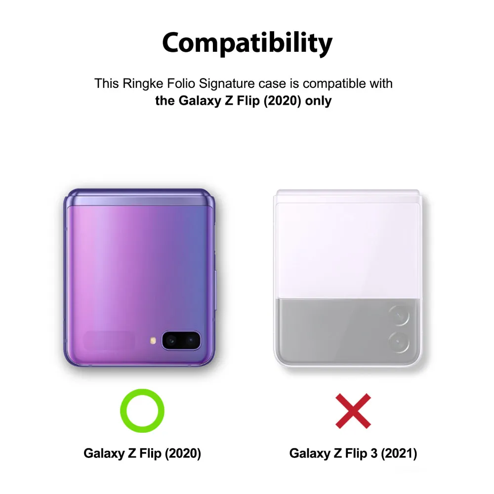 Galaxy Z Flip Case | Folio Signature Purple