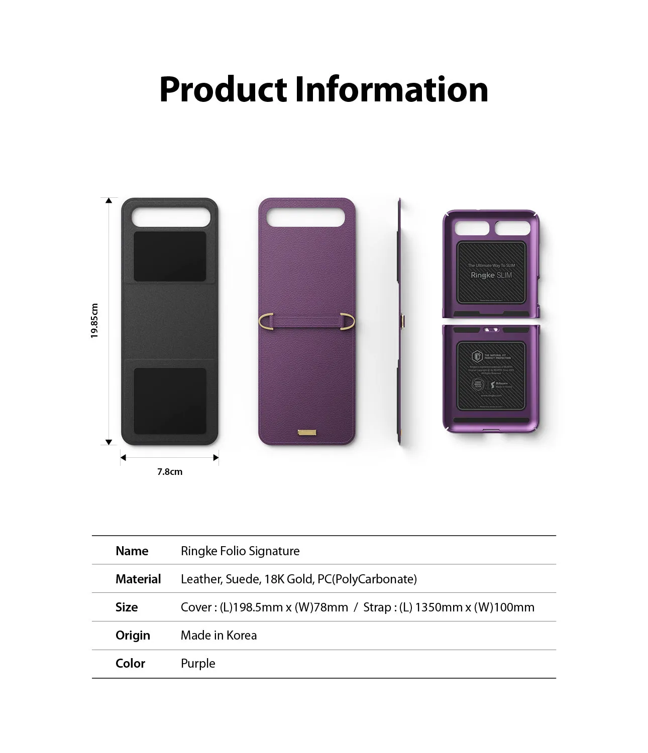 Galaxy Z Flip Case | Folio Signature Purple