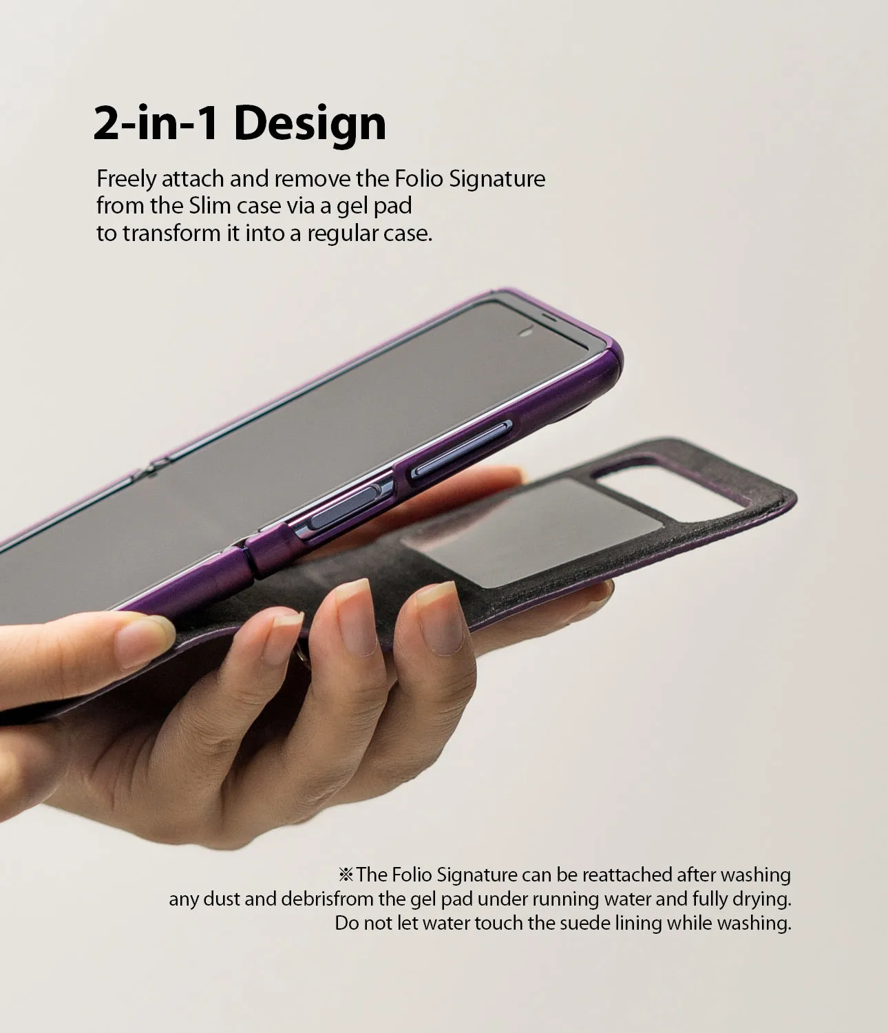 Galaxy Z Flip Case | Folio Signature Purple