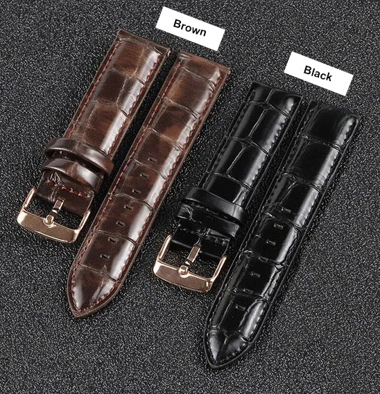 Genuine Calfskin Leather Watch Band Replacement