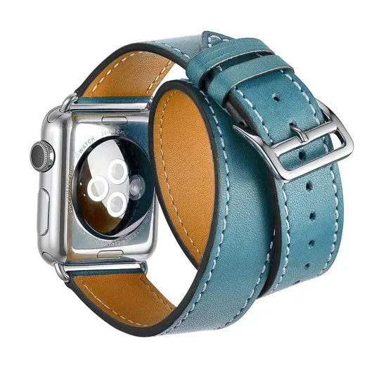 Genuine Leather Band For Apple Watch Strap Double Tour for Apple Watch Band 38MM / 42MM Size