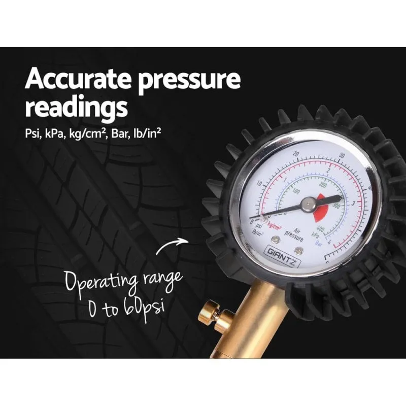 Giantz 2-in-1 Tyre Deflater with Pressure Gauge Valve