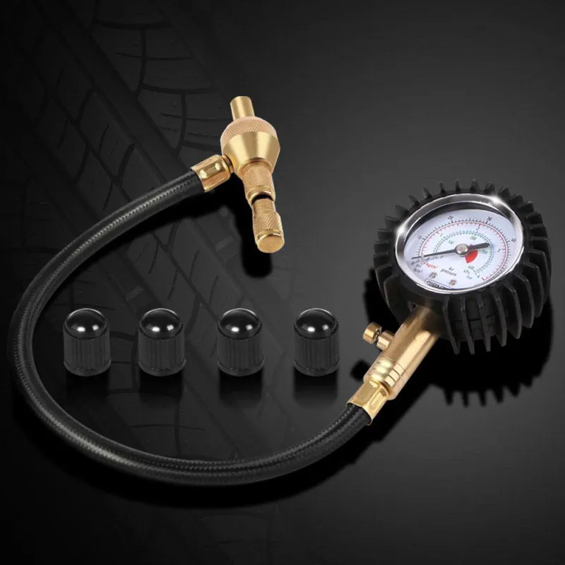 Giantz 2-in-1 Tyre Deflater with Pressure Gauge Valve