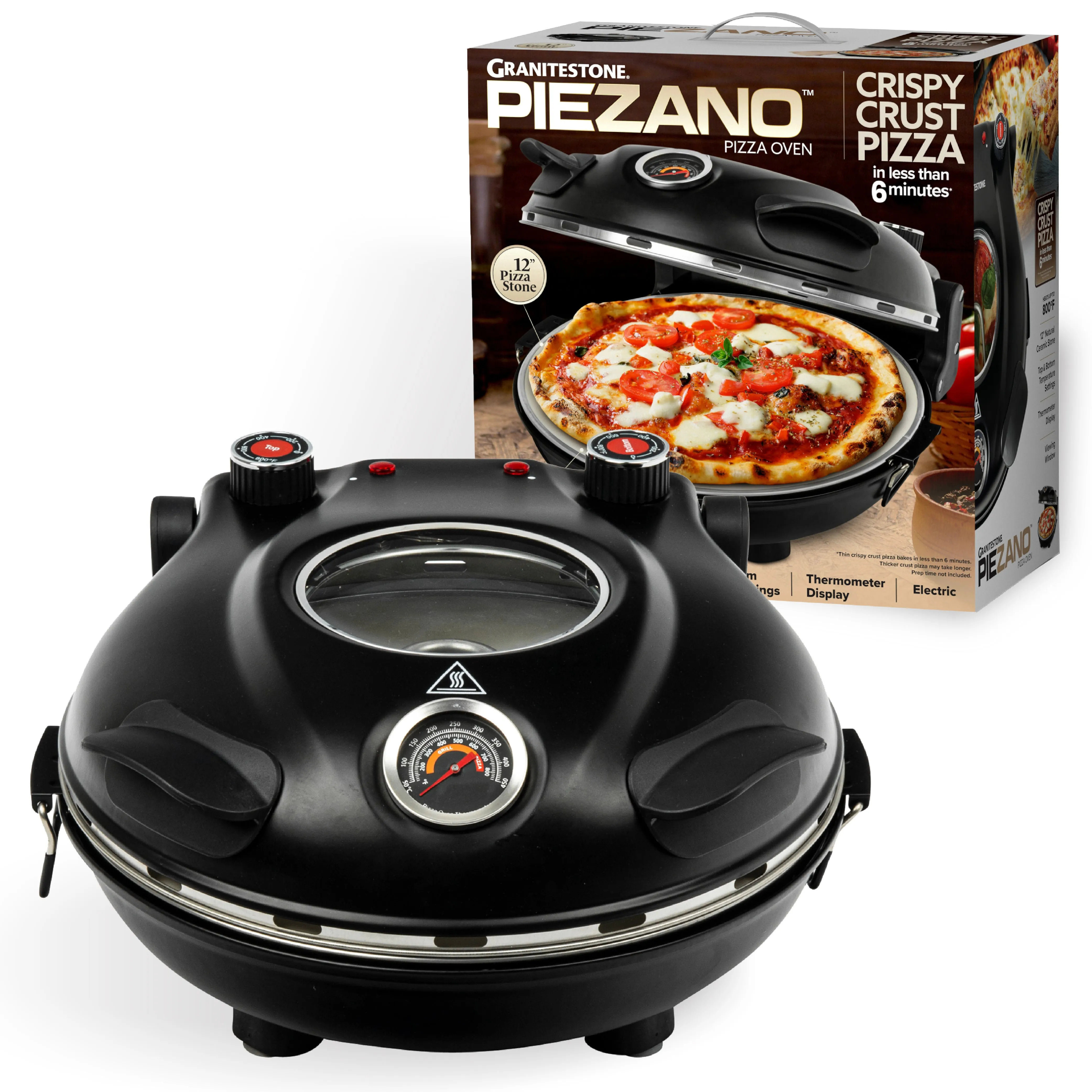 Granitestone Piezano Indoor/Outdoor Pizza Oven with Starter Kit