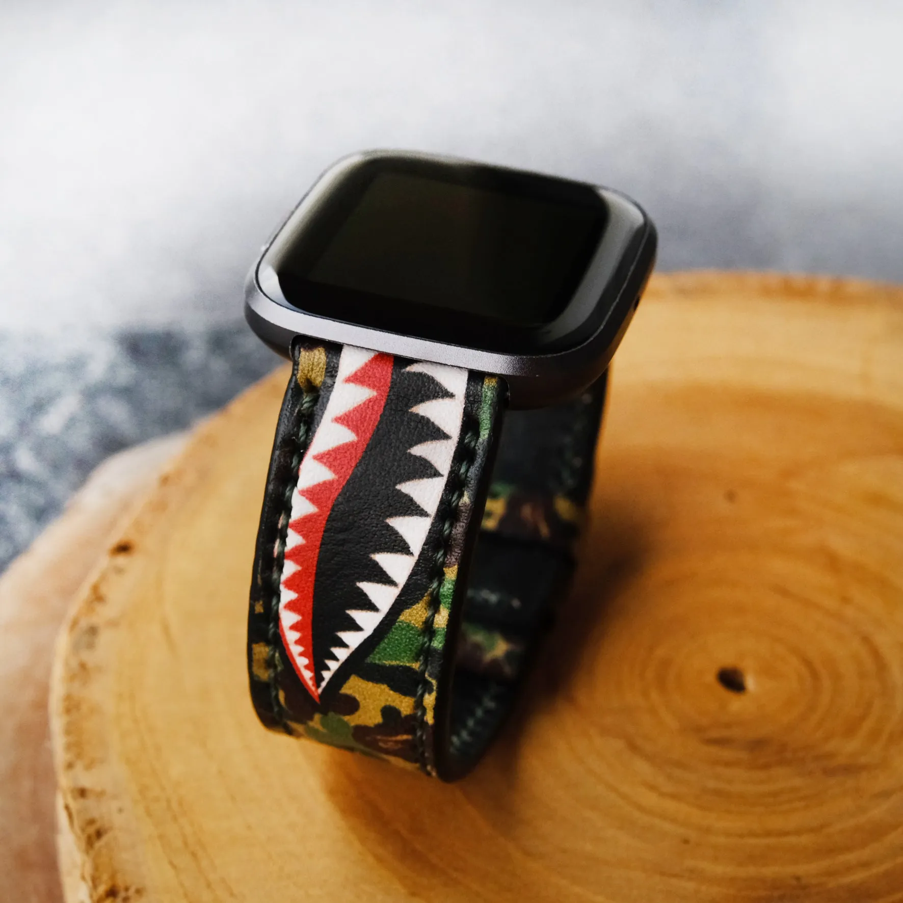 Green Camo Warhawk Band For Fitbit Watch