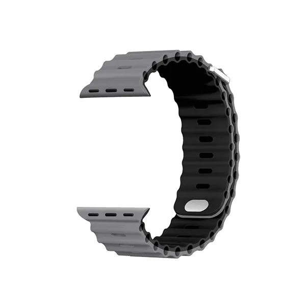 Grey and Black Silicone Apple Watch Band 黑色矽膠 Apple 錶帶 KCWATCH1306