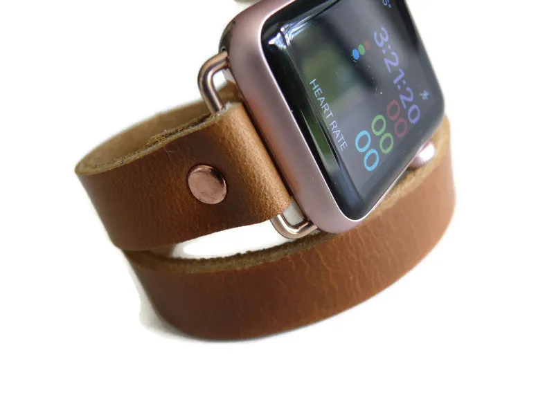 Handcrafted leather Band, Apple Watch band • Apple Watch strap • Iwatch band • 3rd anniversary gift