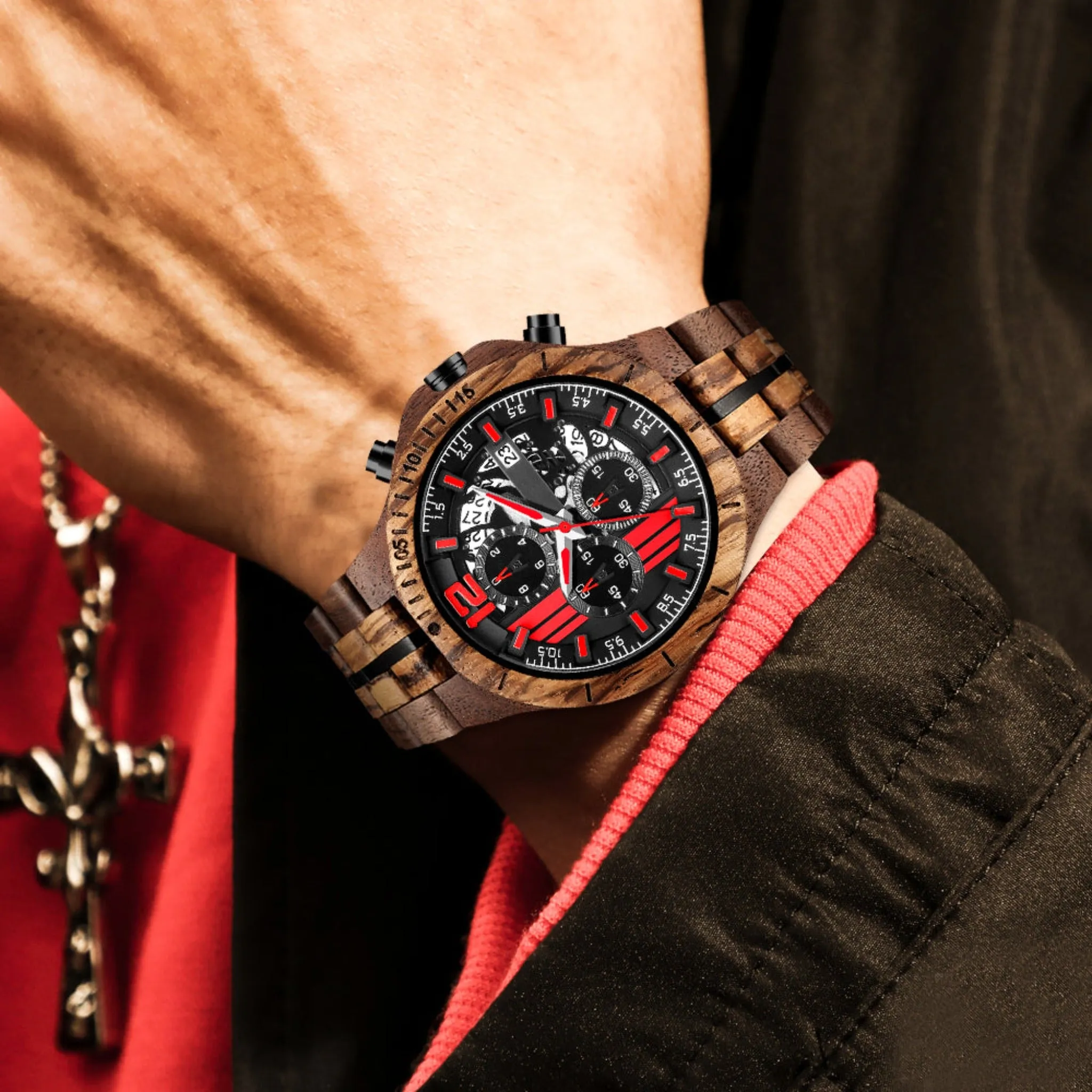 Hobart - Walnut & Zebrawood Chronograph