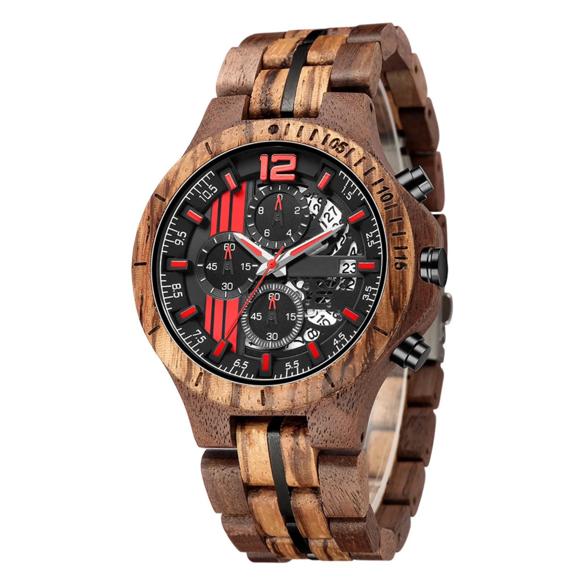 Hobart - Walnut & Zebrawood Chronograph