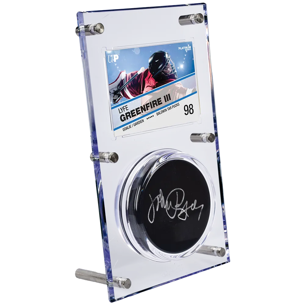 Hockey Puck & Card (35PT) Clear Flip Display Case