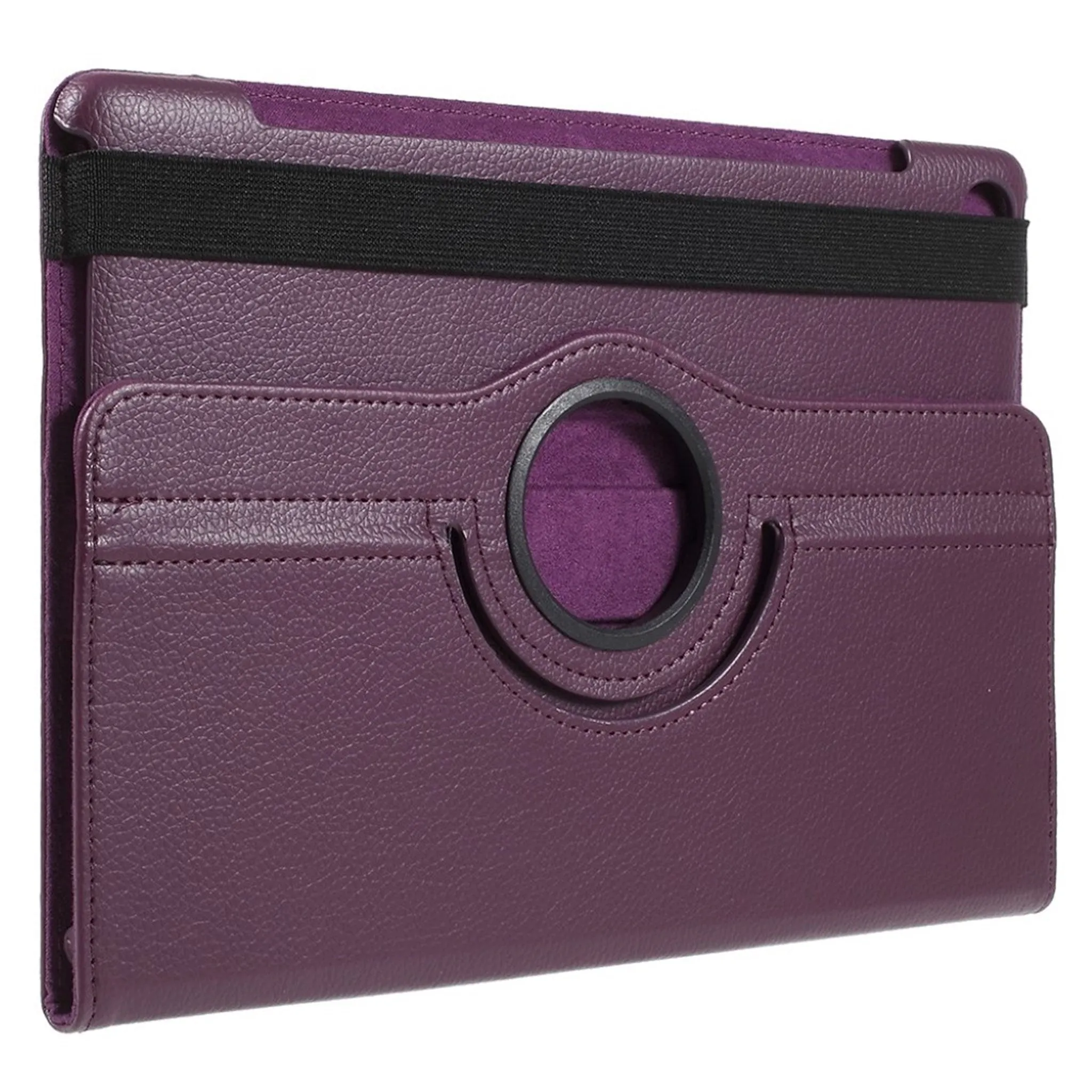 Huawei MediaPad M5 10 litchi skin 360 degree leather flip case - Purple