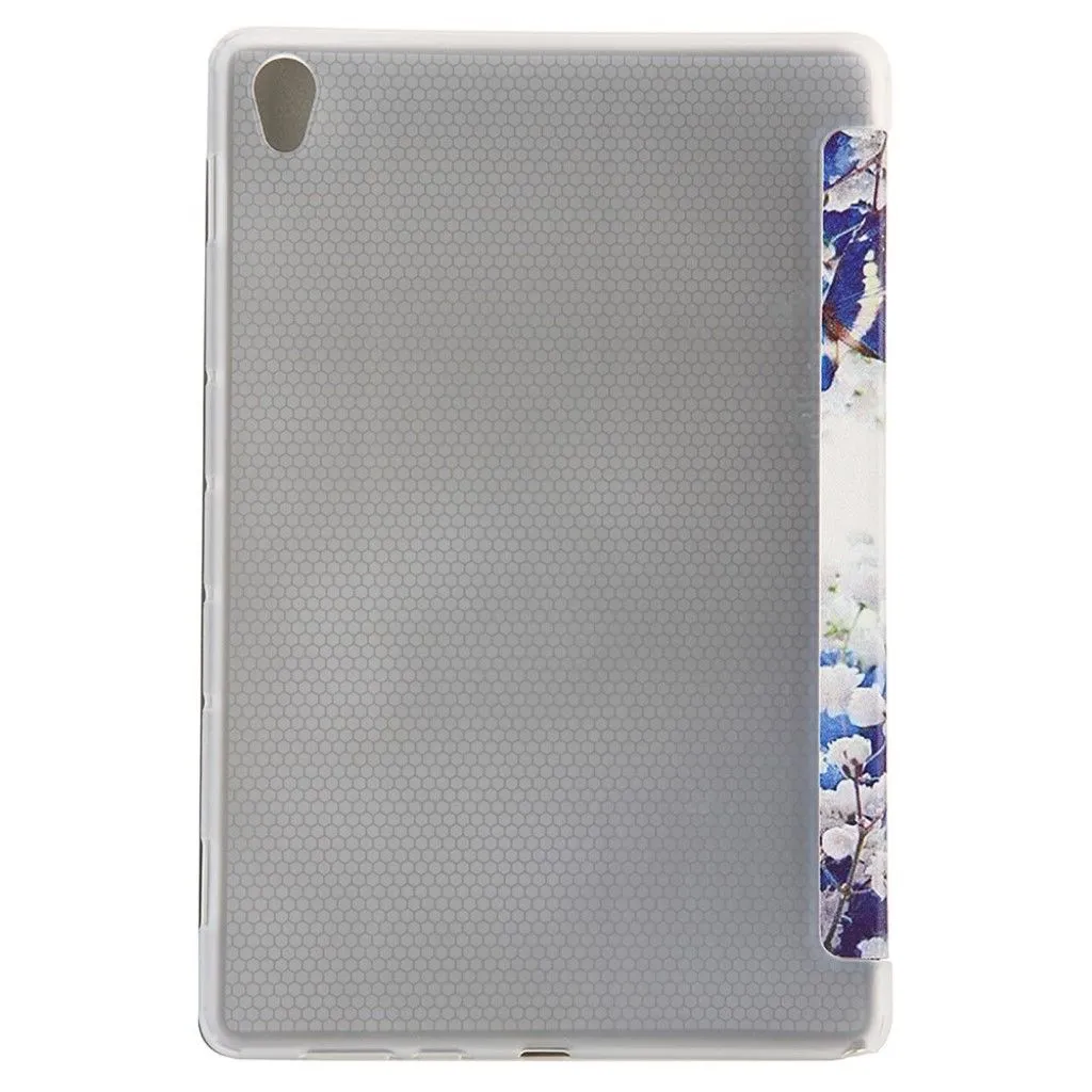 Huawei MediaPad M6 10.8 tri-fold pattern leather flip case - Blue Butterfly