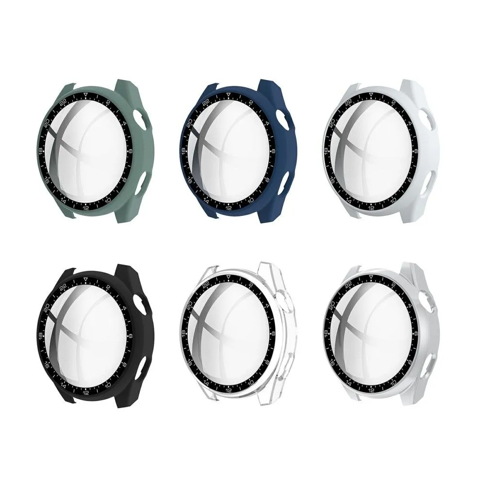 Huawei Watch 3 Pro dial style cover   tempered glass - Silver