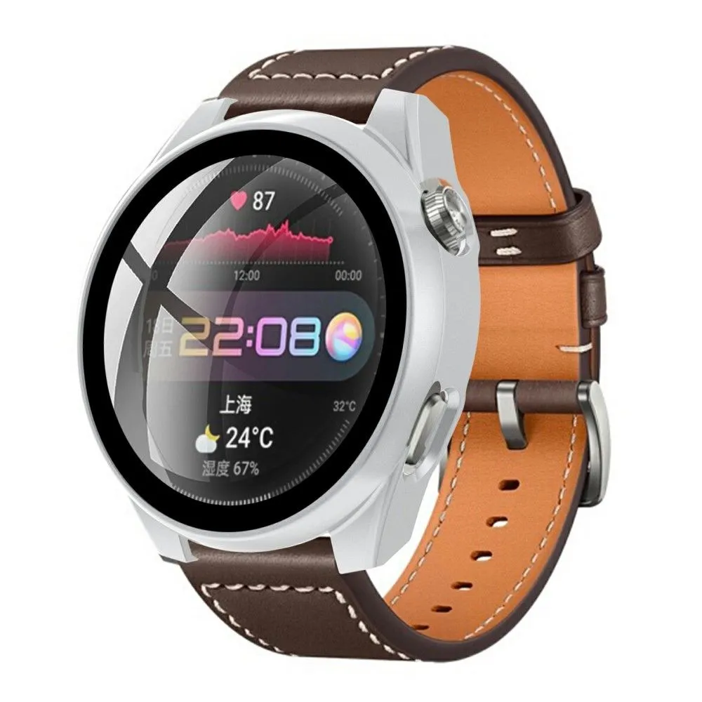 Huawei Watch 3 Pro simple cover   tempered glass - Silver