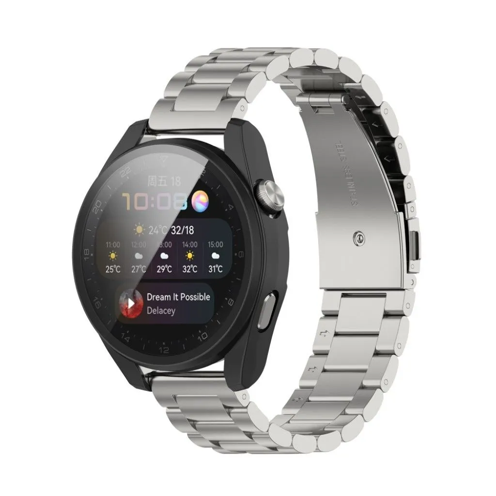 Huawei Watch 3 Pro TPU cover   tempered glass - Black