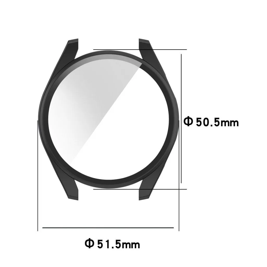 Huawei Watch 3 Pro TPU cover   tempered glass - Black