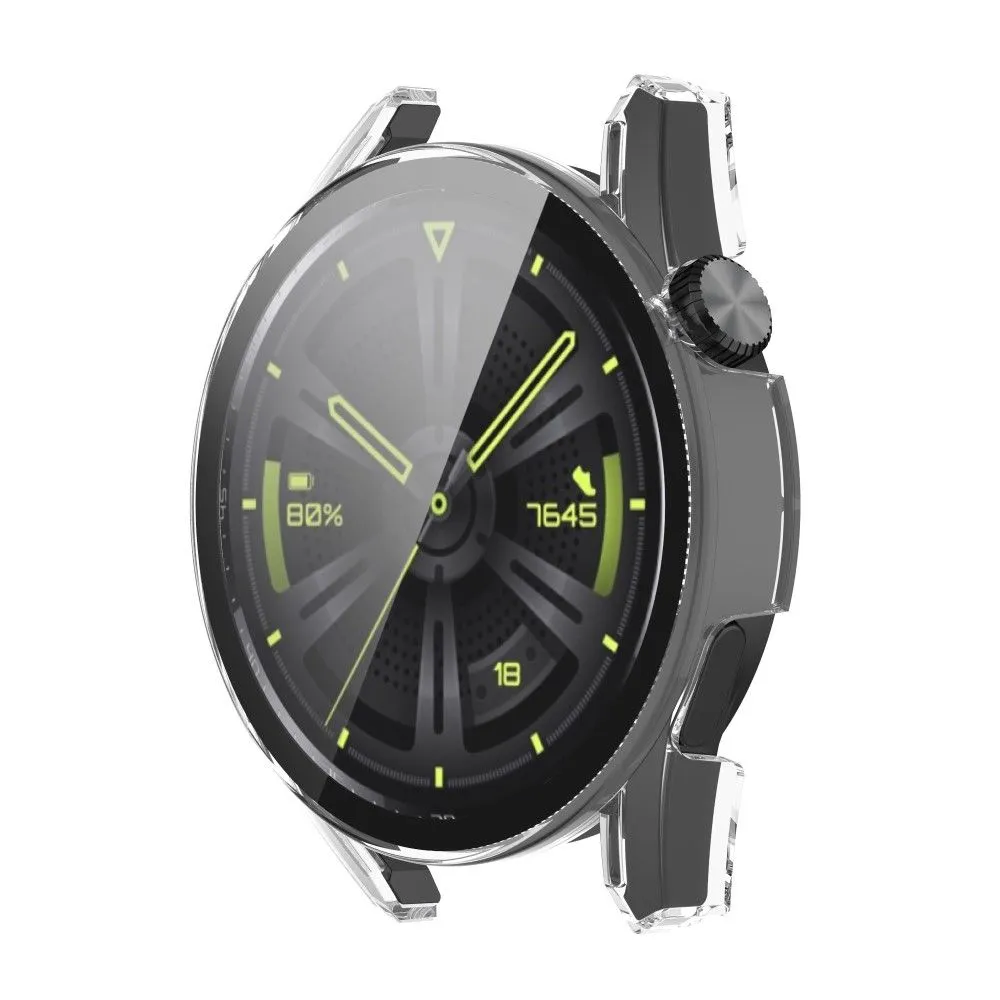 Huawei Watch GT 3 (46mm) PC cover with HD tempered glass - Transparent