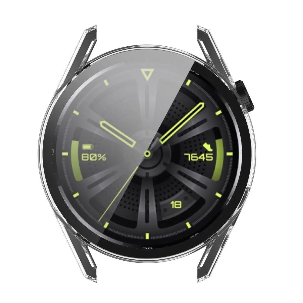 Huawei Watch GT 3 (46mm) PC cover with HD tempered glass - Transparent