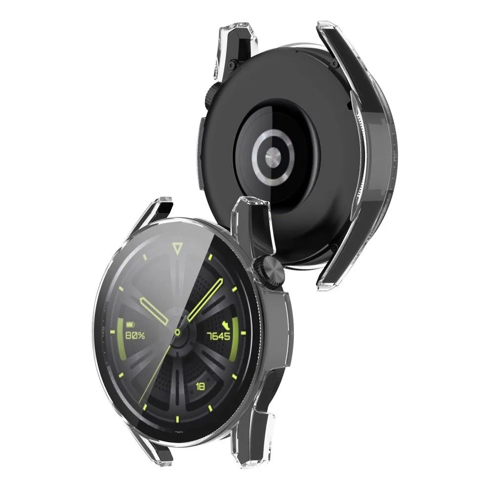 Huawei Watch GT 3 (46mm) PC cover with HD tempered glass - Transparent