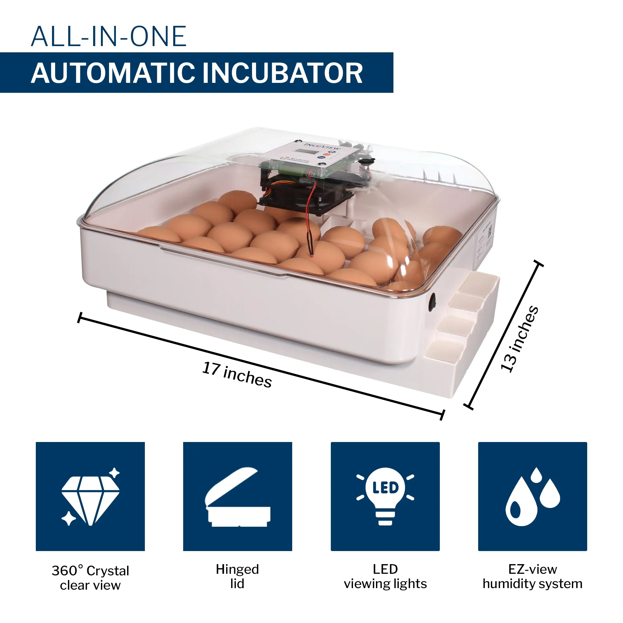 IncuView™ 3 Pro Automatic Egg Incubator Deluxe Combo Kit