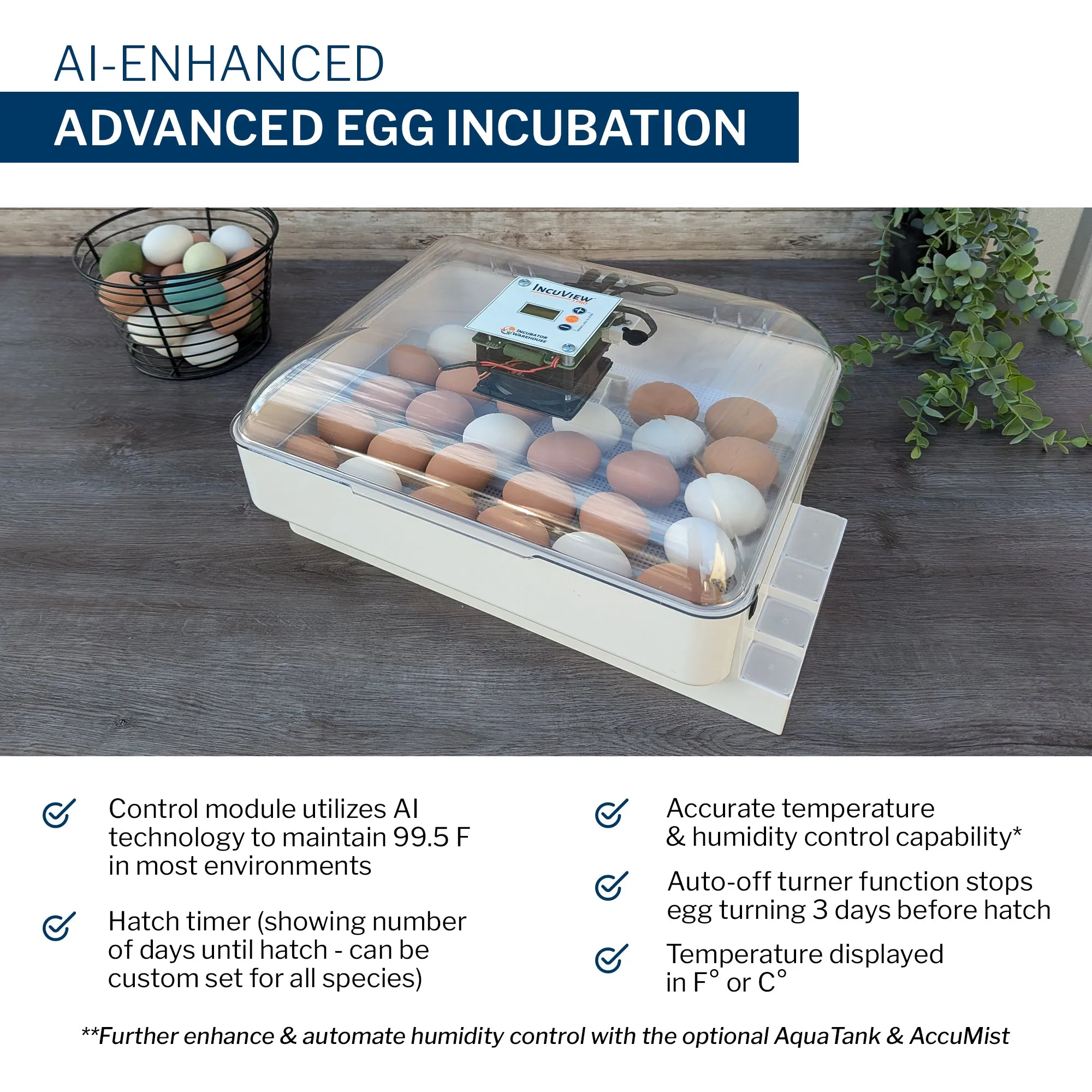 IncuView™ 3 Pro Automatic Egg Incubator Deluxe Combo Kit