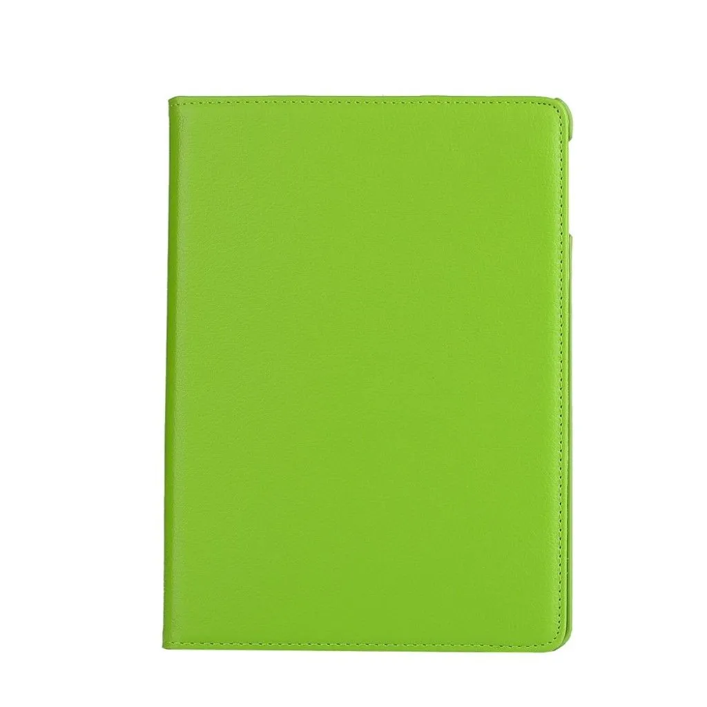 iPad (2017) litchi grain rotating PU leather case -  Green